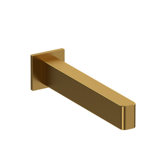 A gold-colored rectangular wall-mounted handle.