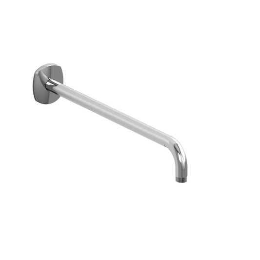 A sleek chrome grab bar mounted on a wall.