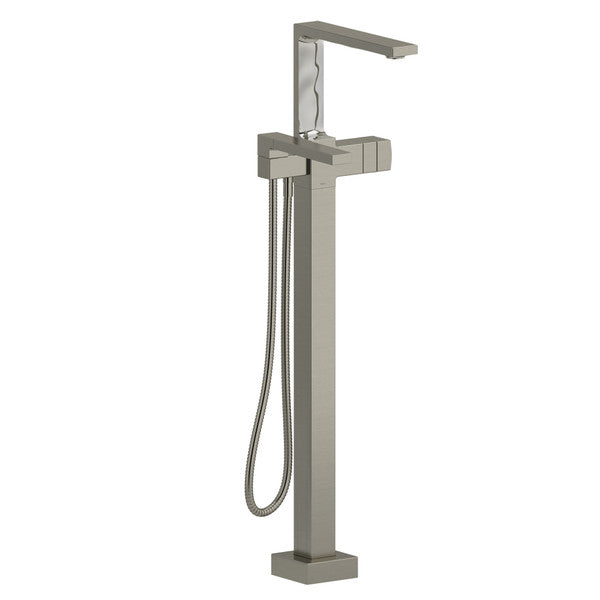 Modern freestanding bathroom faucet with a sleek design