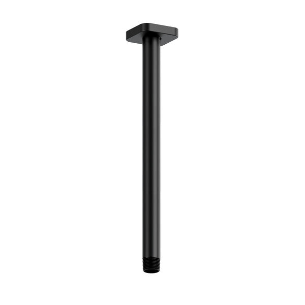 A slim black table leg with a square top.