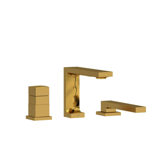 Modern gold faucet set with three components