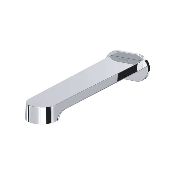 Chrome bathroom faucet spout