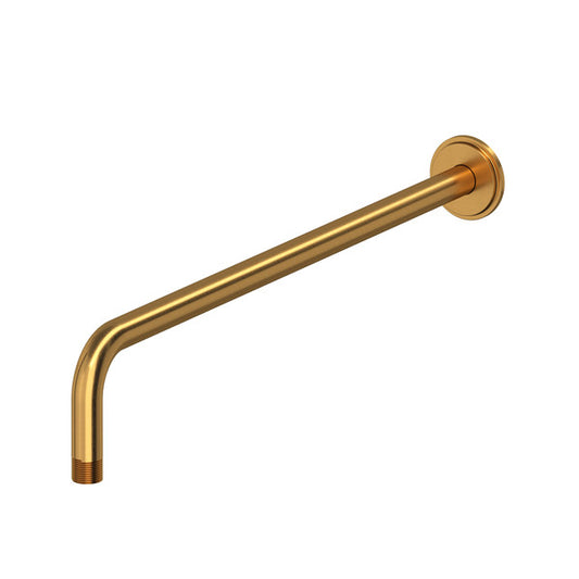 Gold curved wall-mounted faucet spout