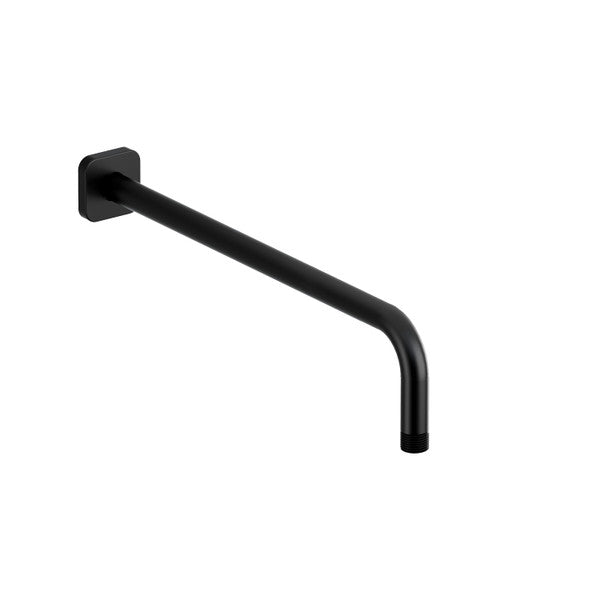 Black wall-mounted towel bar